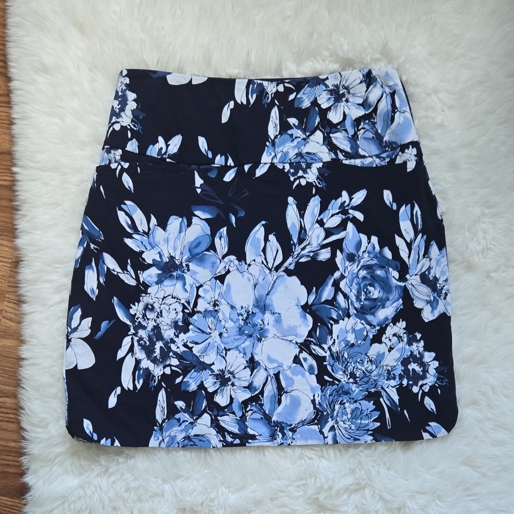 Floral Blue Women's Skirt